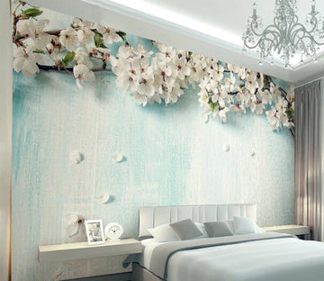 3D White Plum WC202 Wall Murals