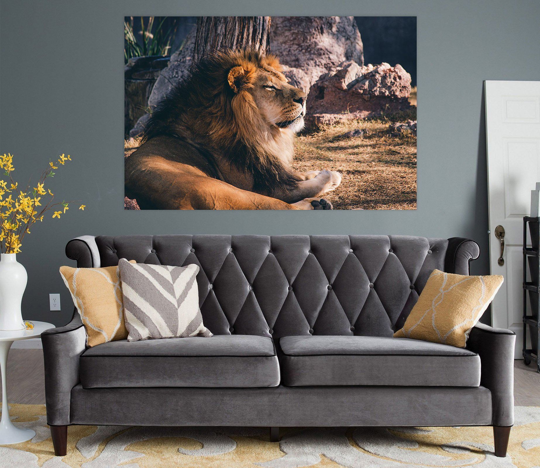 3D Lion 93 Animal Wall Stickers Wallpaper AJ Wallpaper 2 