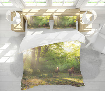 3D Sunshine Trees Horse 8649 Assaf Frank Bedding Bed Pillowcases Quilt