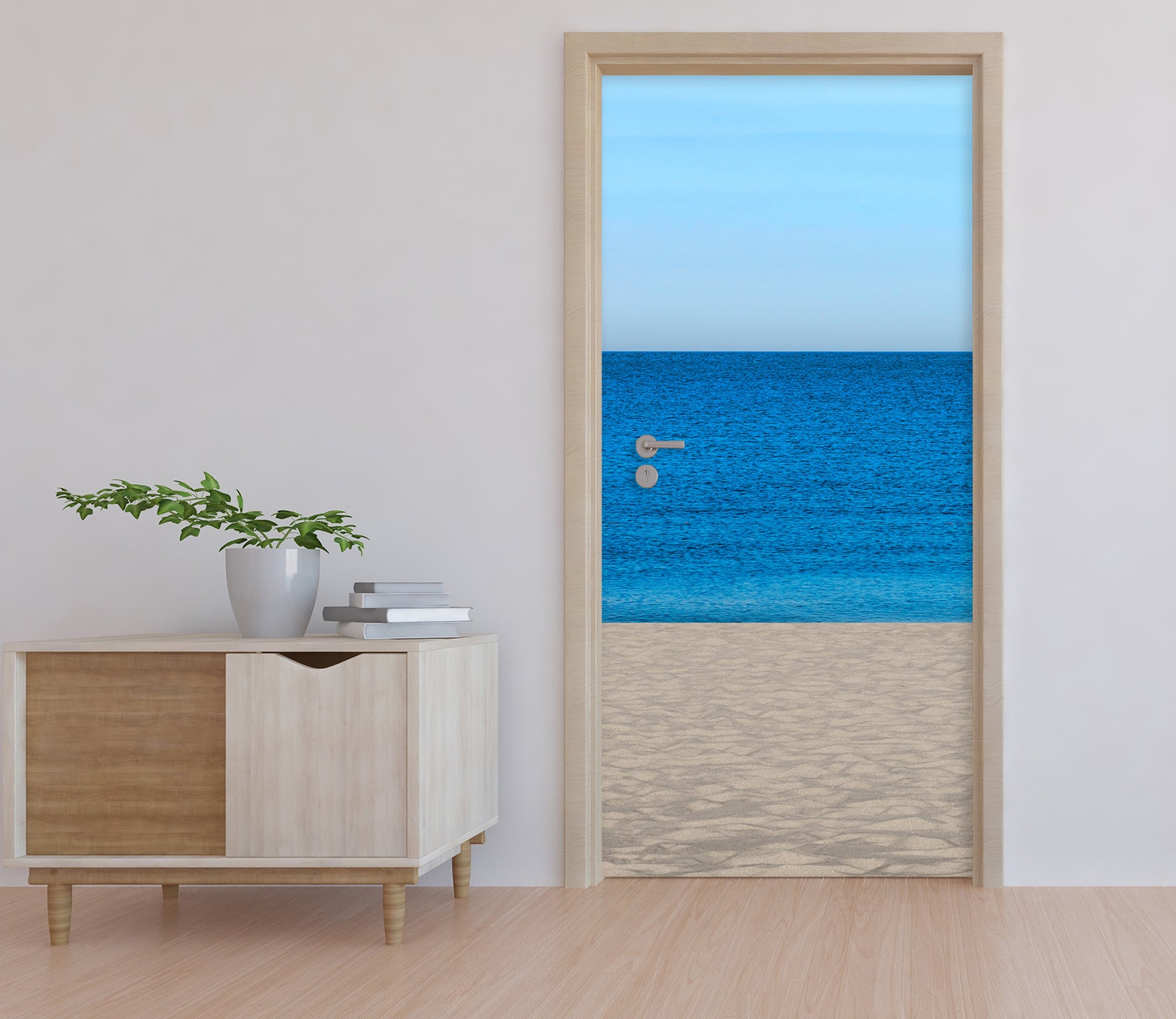 3D Beach Blue Sea 11506 Marco Carmassi Door Mural