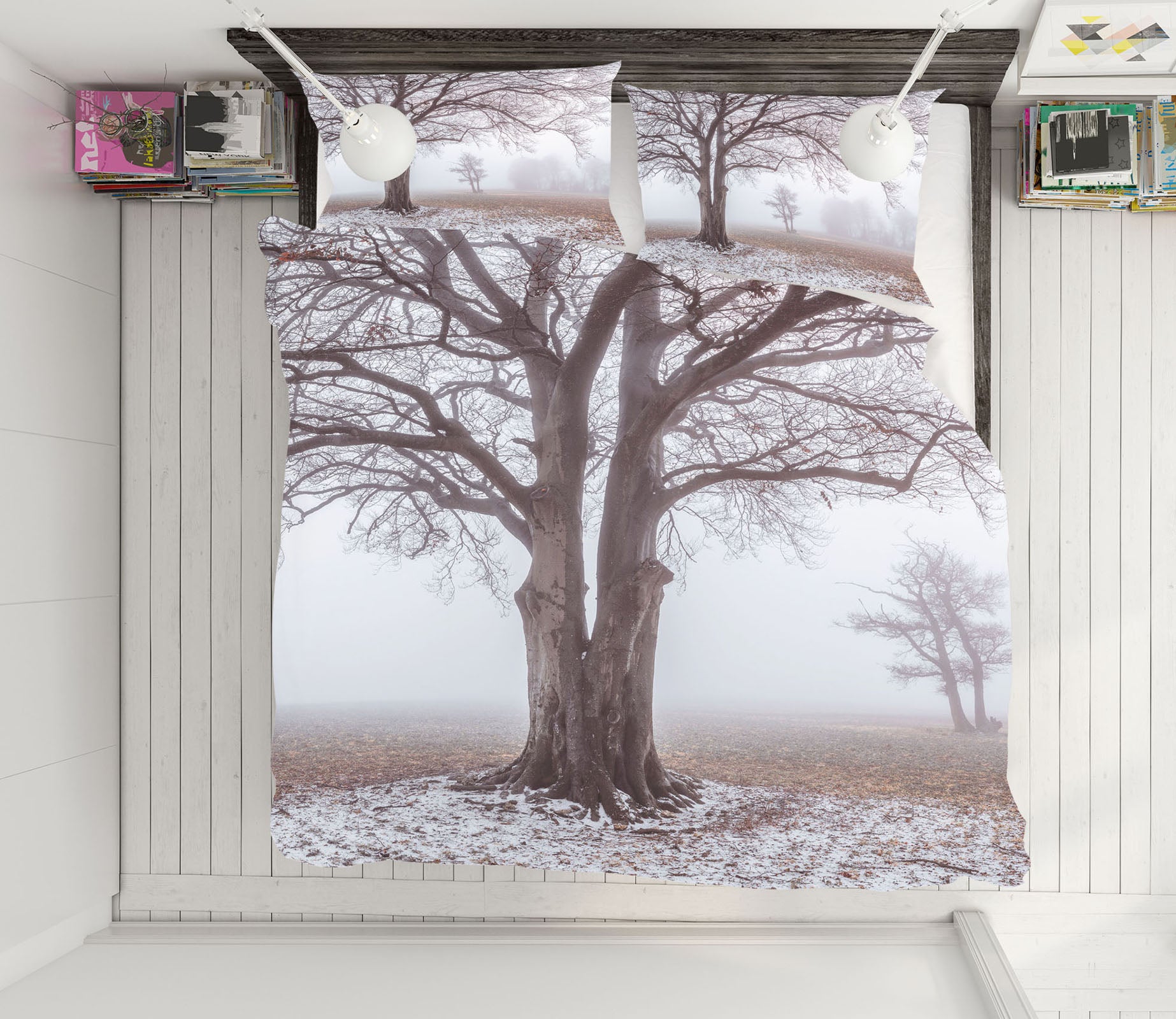 3D Hazy Forest 7168 Assaf Frank Bedding Bed Pillowcases Quilt Cover Duvet Cover