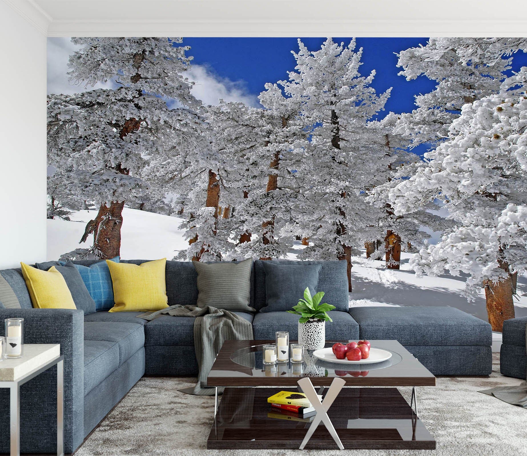 3D Snow Scene 1515 Wall Murals Wallpaper AJ Wallpaper 2 