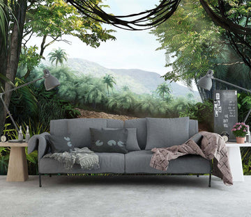 3D Green Forest 2031 Wall Murals