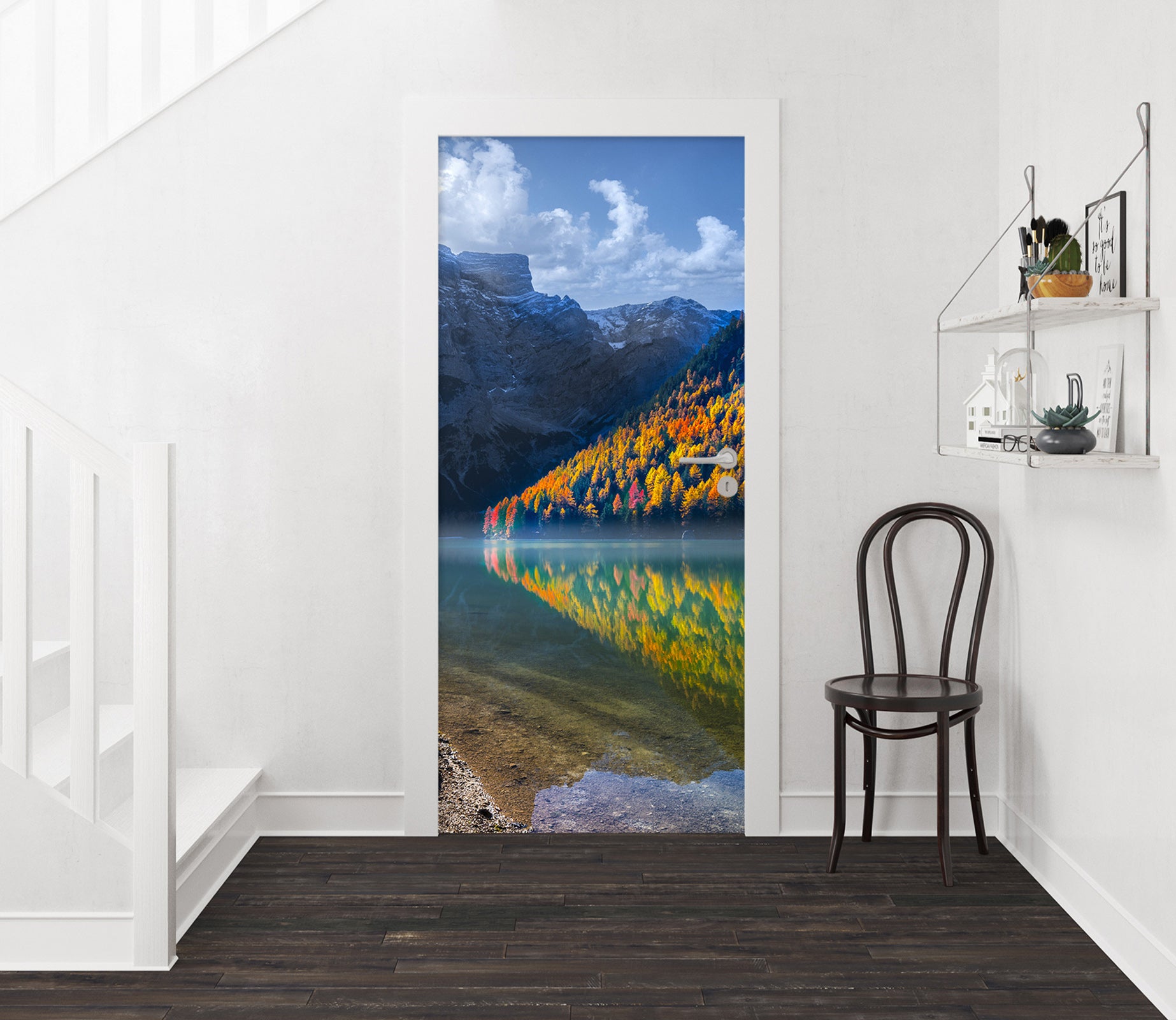 3D Lake Mountain Forest 11440 Marco Carmassi Door Mural