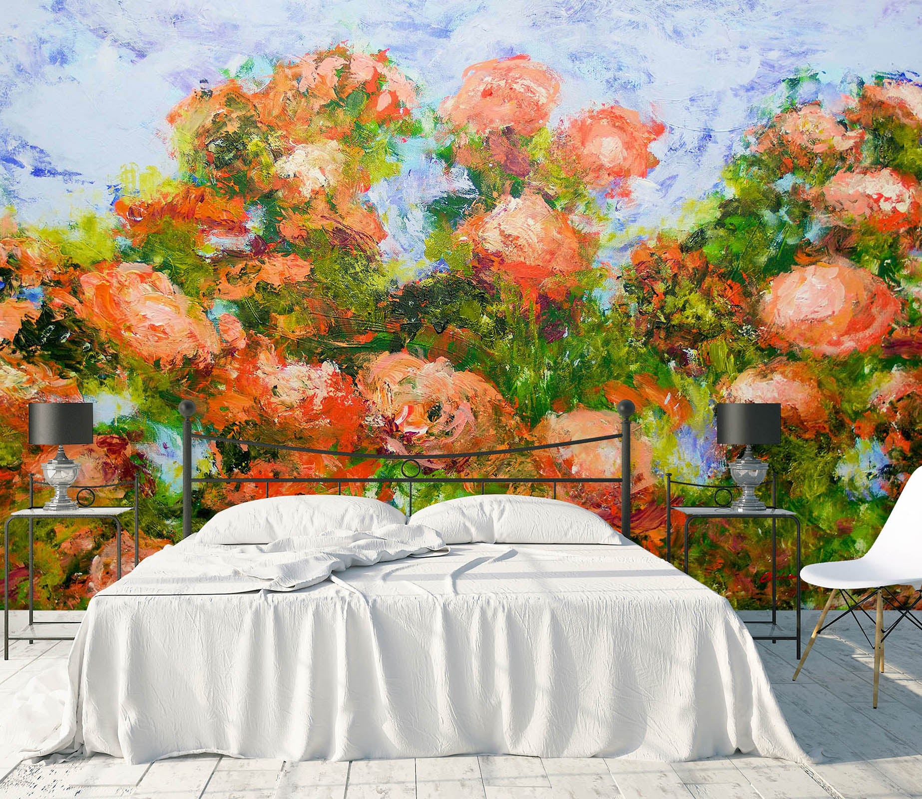 3D Painted Flowers 241 Allan P. Friedlander Wall Mural Wall Murals