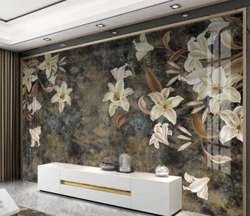 3D Lily Blooming WC2552 Wall Murals