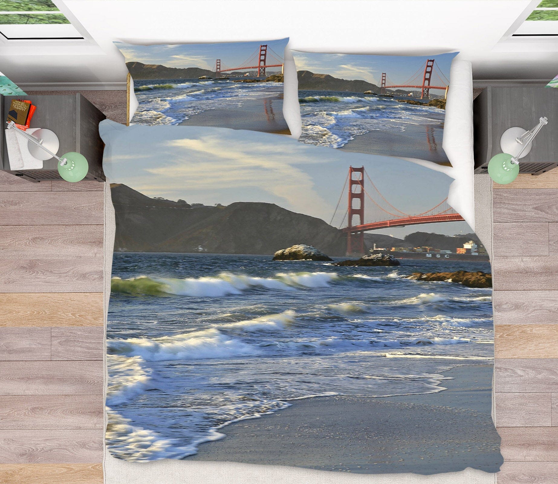 3D Seaside Bridge 2110 Kathy Barefield Bedding Bed Pillowcases Quilt Quiet Covers AJ Creativity Home 