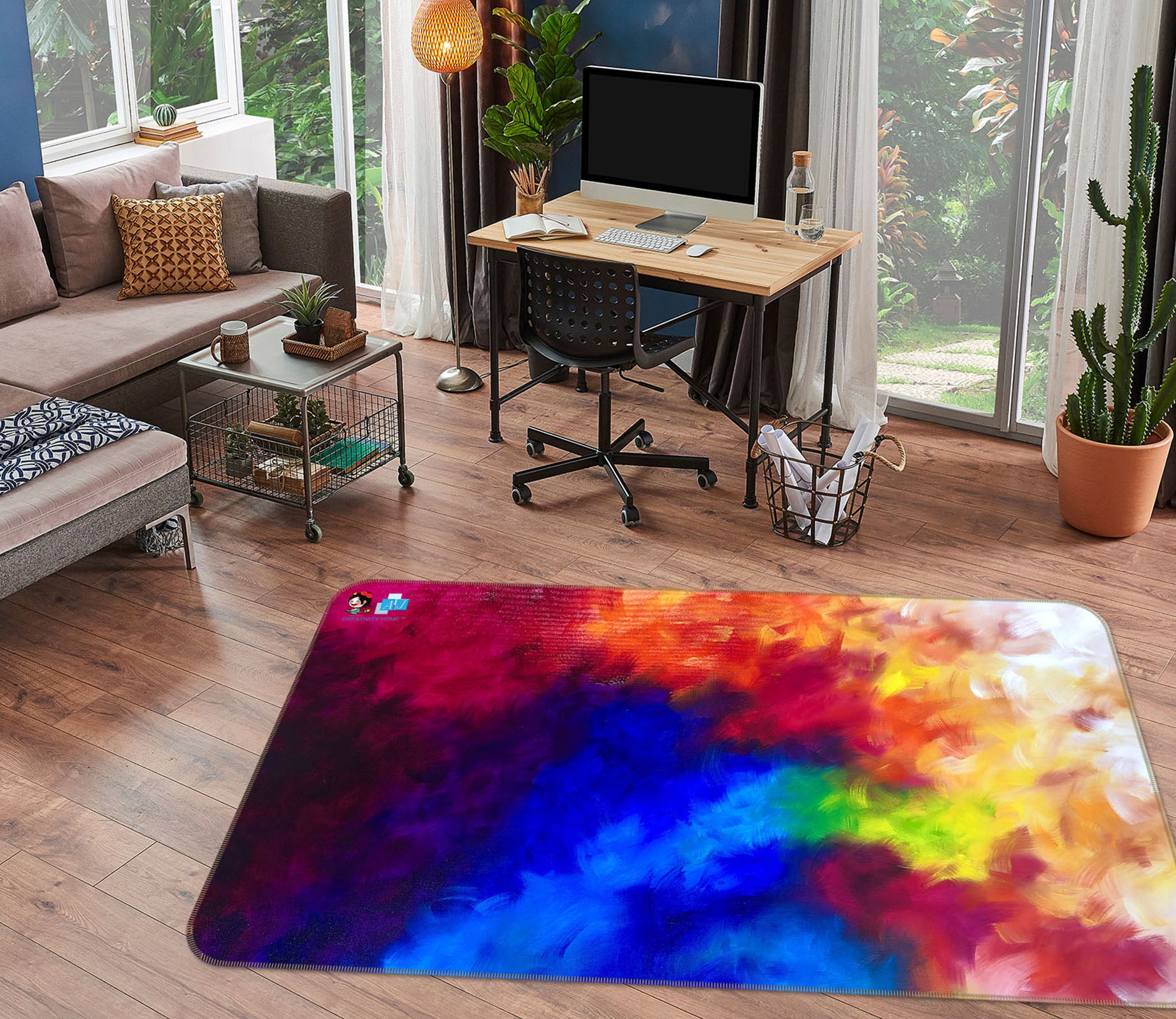 3D Color Pigment 1243 Skromova Marina Rug Non Slip Rug Mat