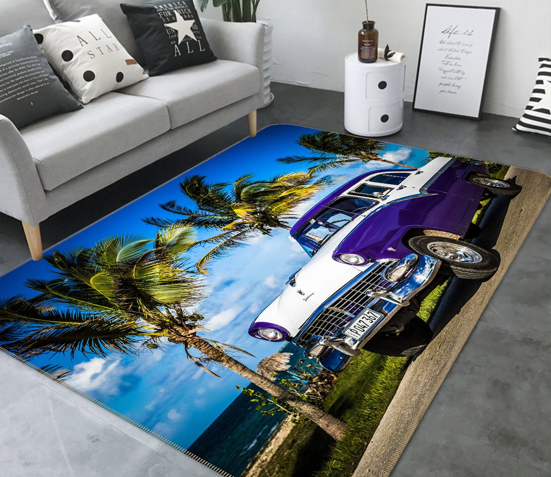 3D Coconut Tree Car 68006 Vehicle Non Slip Rug Mat