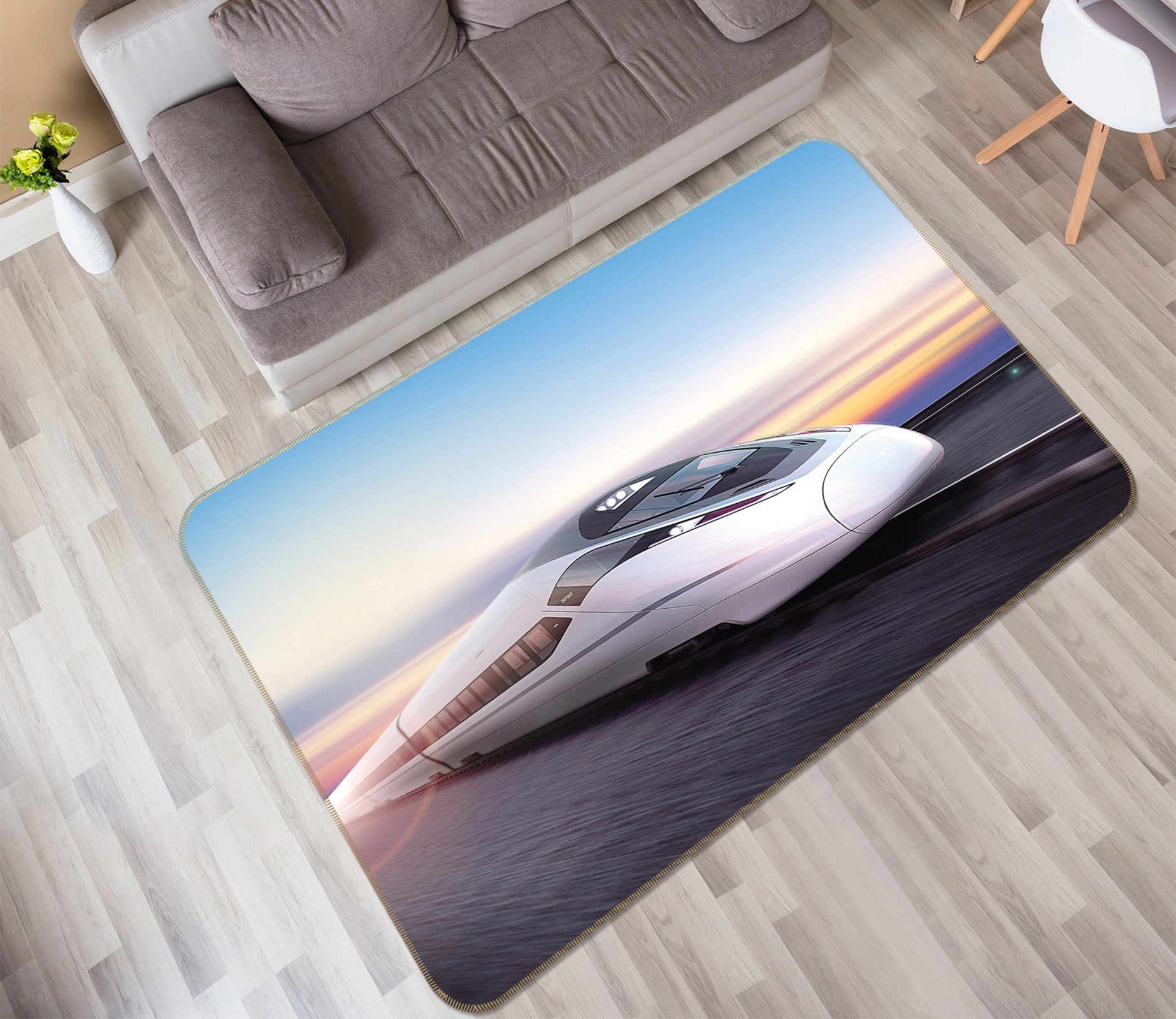 3D High-Speed Rail 68128 Vehicle Non Slip Rug Mat