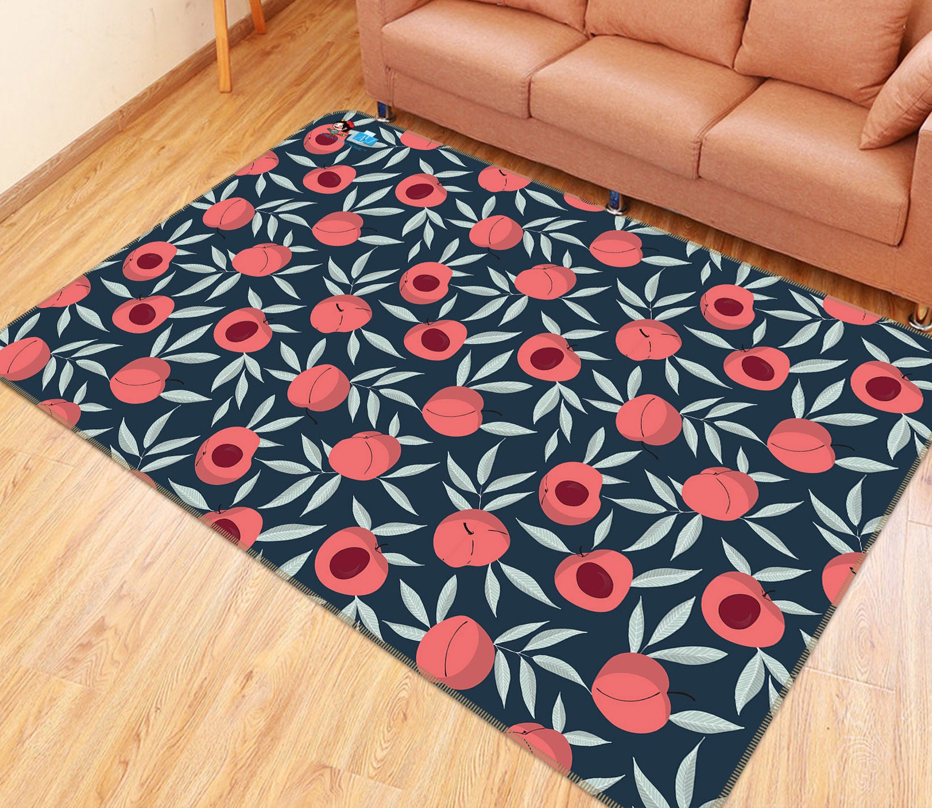 3D Red Flowers 107121 Kashmira Jayaprakash Rug Non Slip Rug Mat