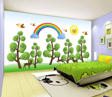 3D Rainbow Forest WC1733 Wall Murals