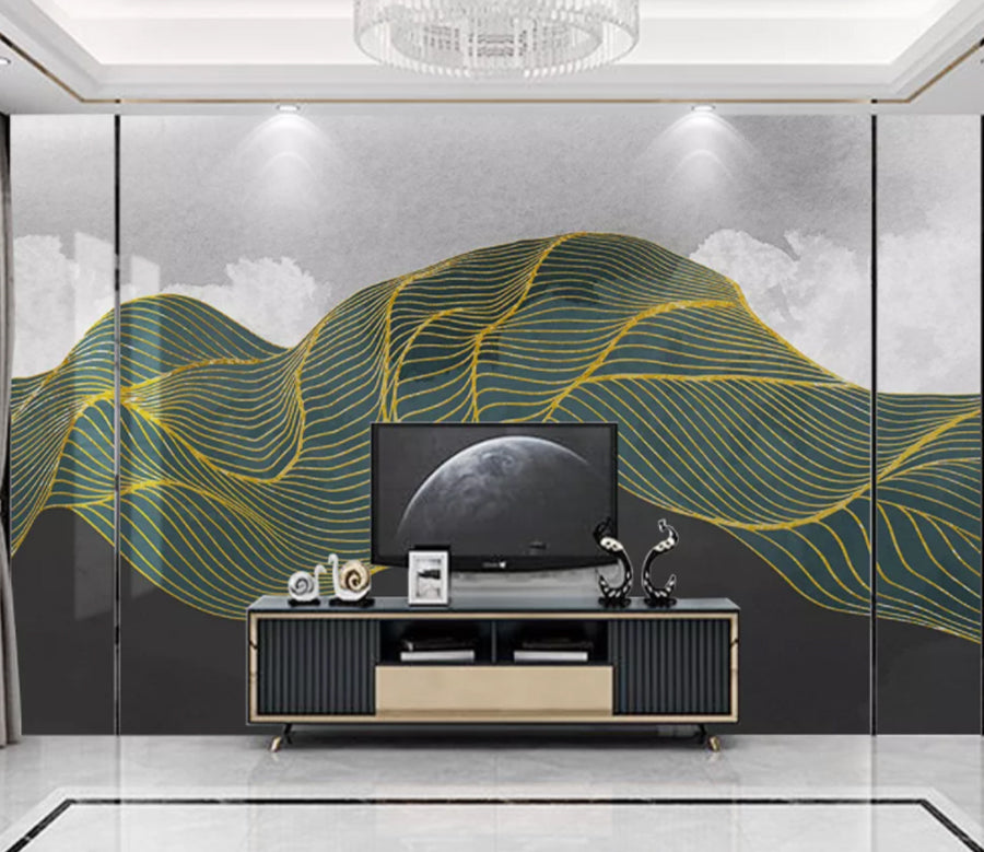 3D Striped Hillside WC2505 Wall Murals