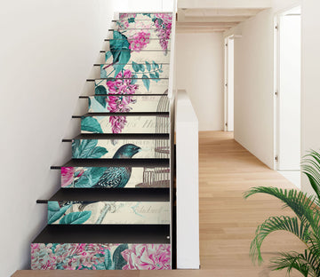 3D Flower Bush Bird 109175 Andrea Haase Stair Risers