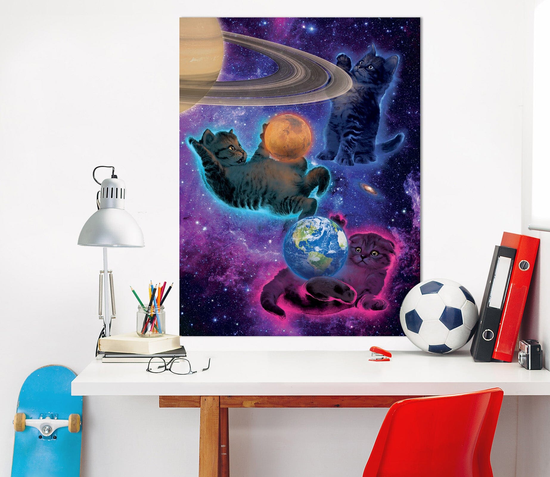 3D Cosmic Kittens 026 Vincent Hie Wall Sticker Wallpaper AJ Wallpaper 2 