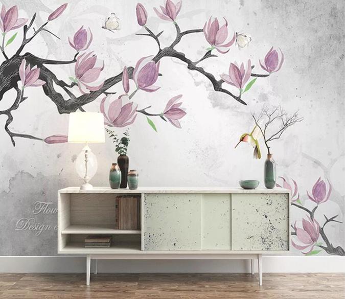 3D Pink Flowers 1466 Wall Murals Wallpaper AJ Wallpaper 2 