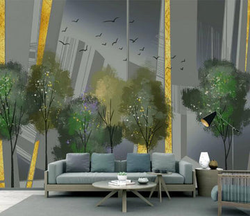 3D Tree Goose WC2613 Wall Murals