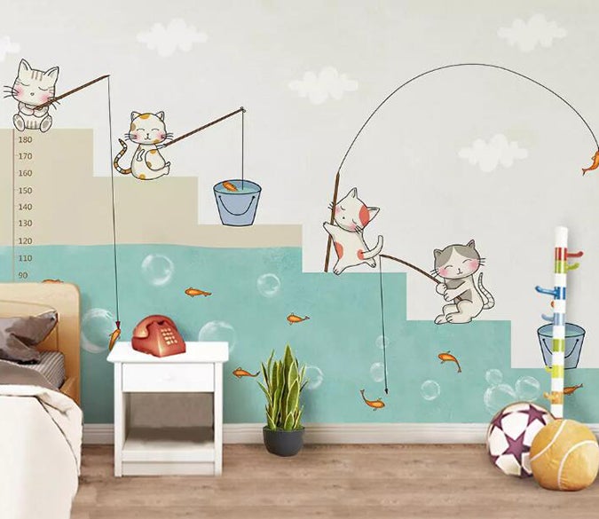 3D Cute Kitten 682 Wall Murals Wallpaper AJ Wallpaper 2 