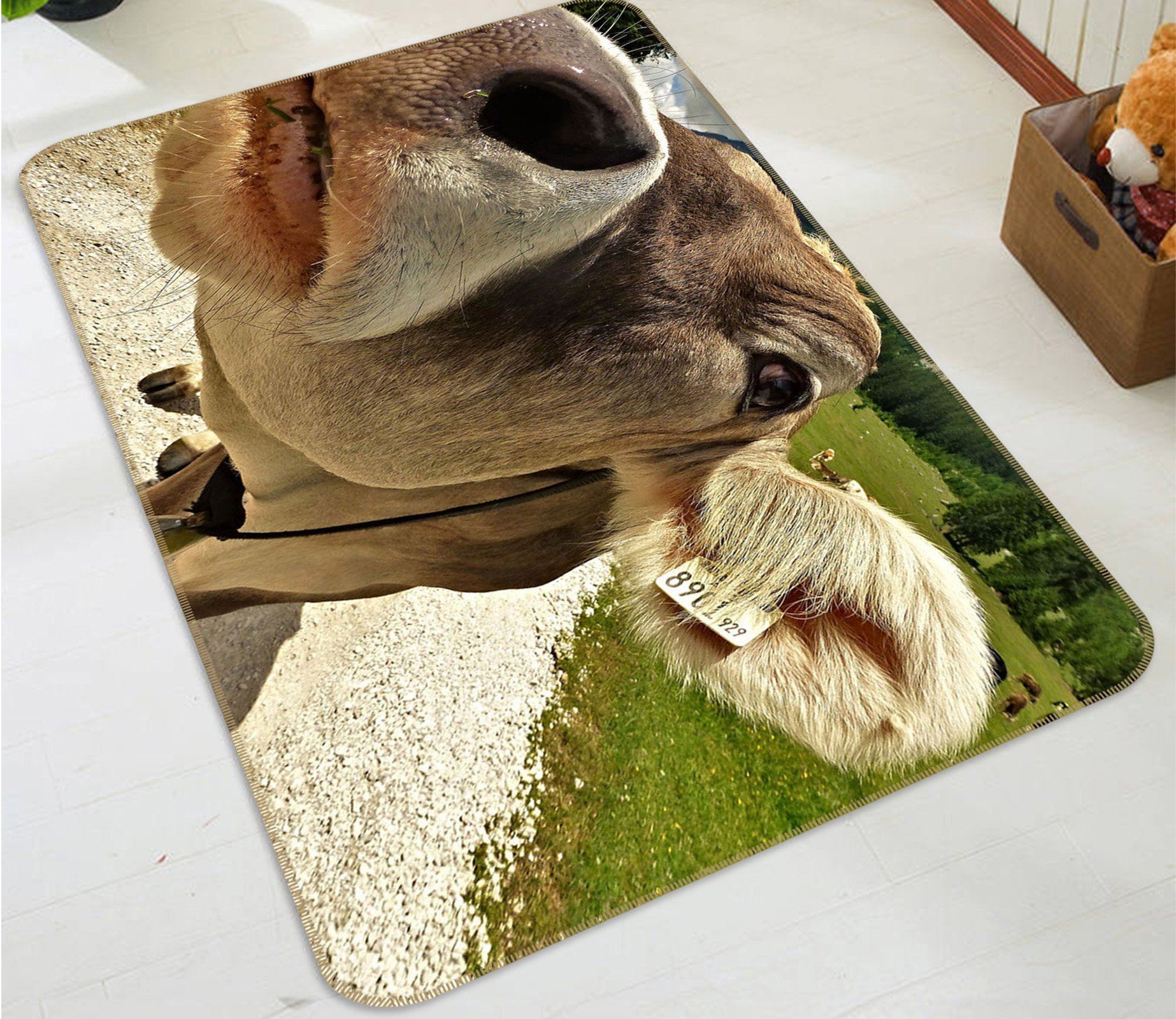 3D Bull Nose 567 Animal Non Slip Rug Mat Mat AJ Creativity Home 