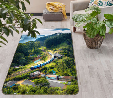 3D Mountain Train Tree 42124 Vehicle Non Slip Rug Mat