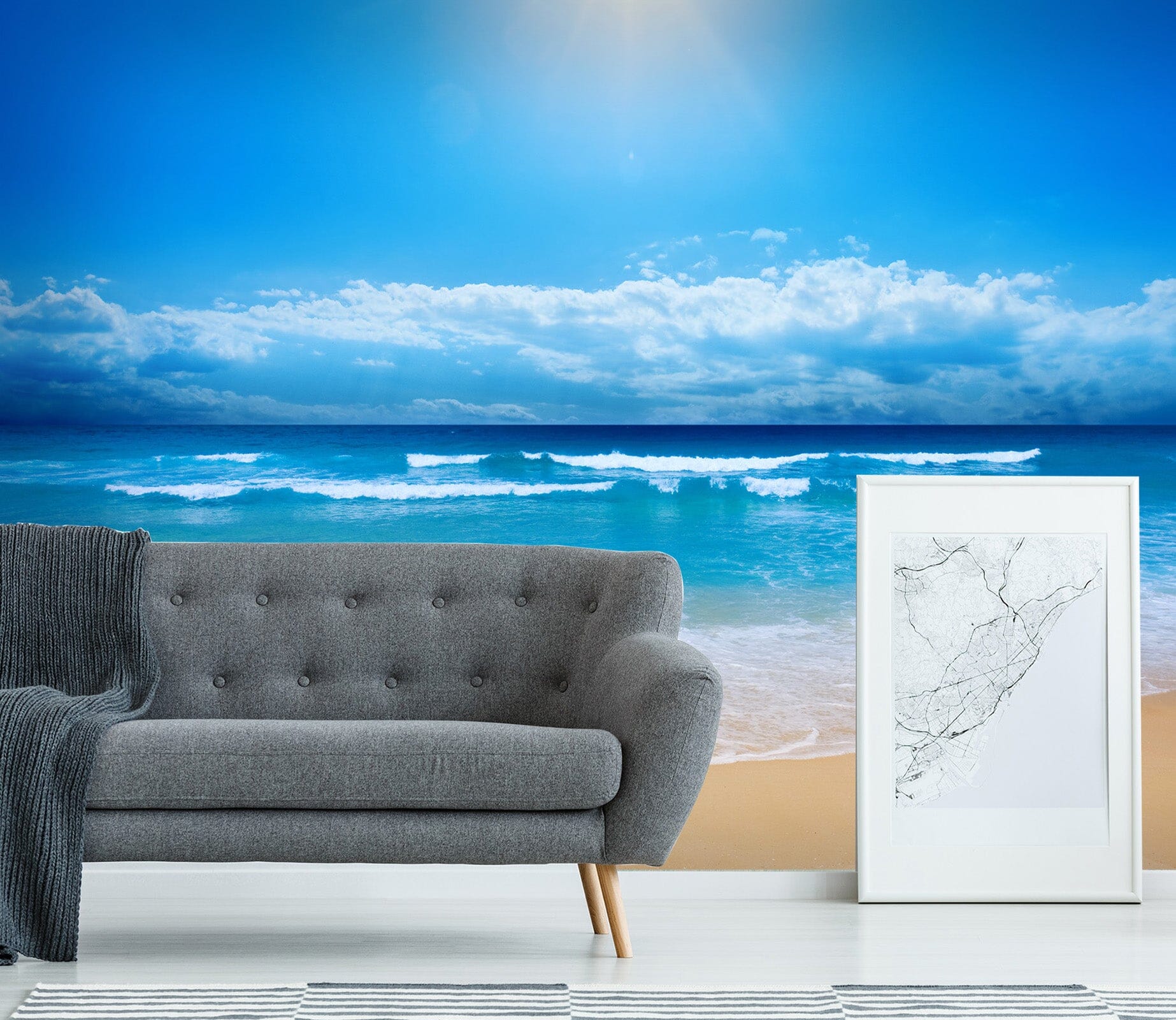 3D Sea Beach 020 Wall Murals Wallpaper AJ Wallpaper 2 