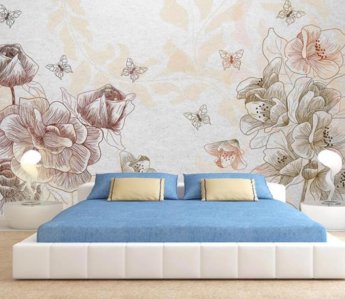 3D Flower 1104 Wall Murals Wallpaper AJ Wallpaper 2 