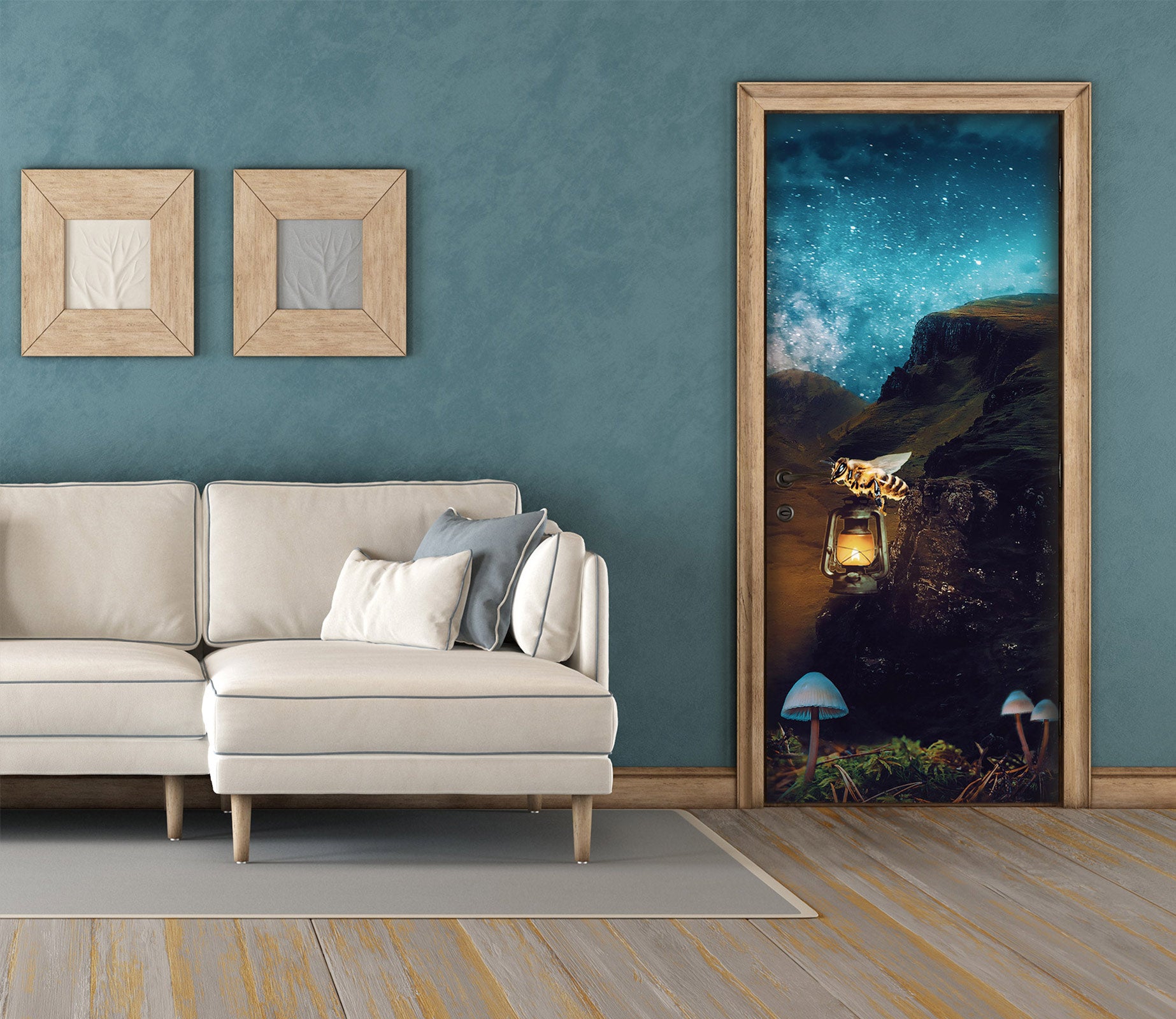 3D Starry Light Mushroom 107192 Beth Sheridan Door Mural