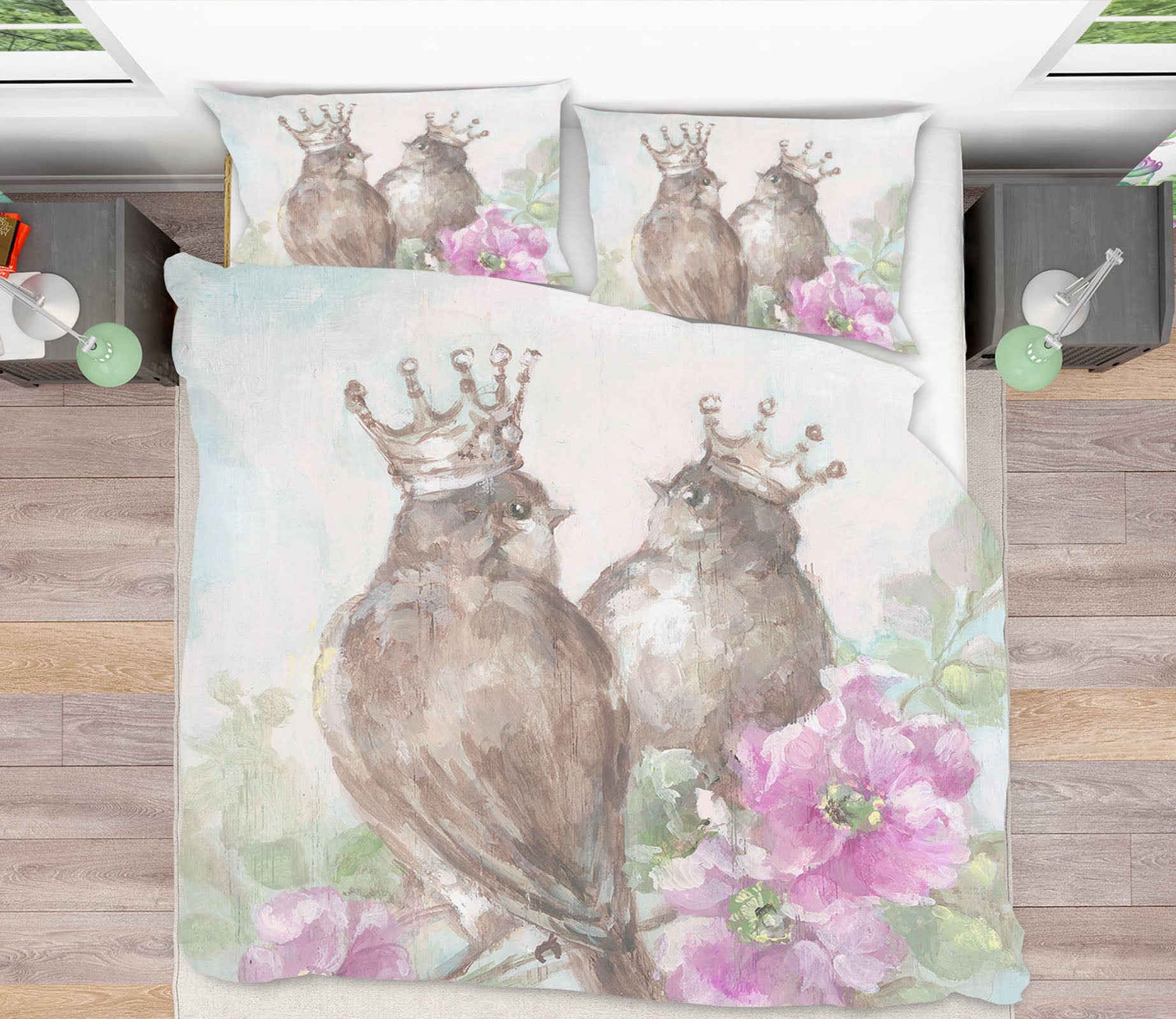 3D Crown Bird 107 Debi Coules Bedding Bed Pillowcases Quilt