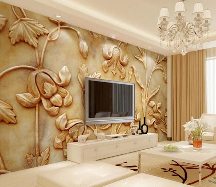 3D Embossed Flower WC156 Wall Murals