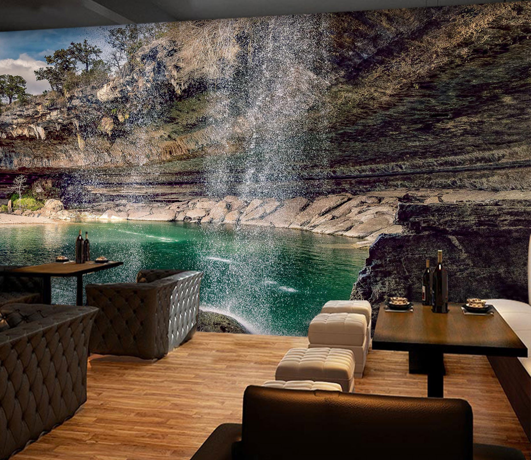 3D Waterfall Lake 5218 Beth Sheridan Wall Mural Wall Murals