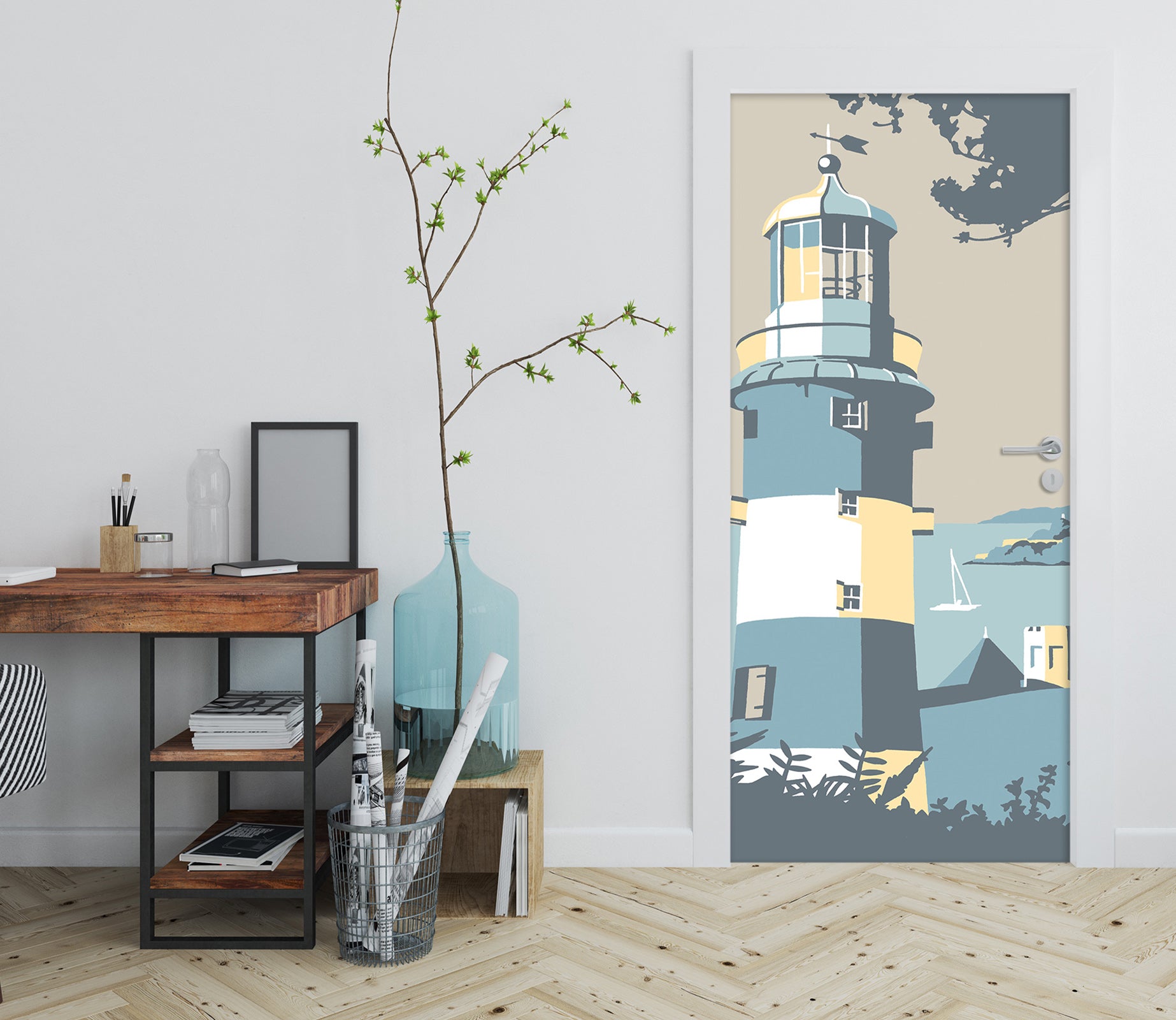 3D Lighthouse 9253 Steve Read Door Mural