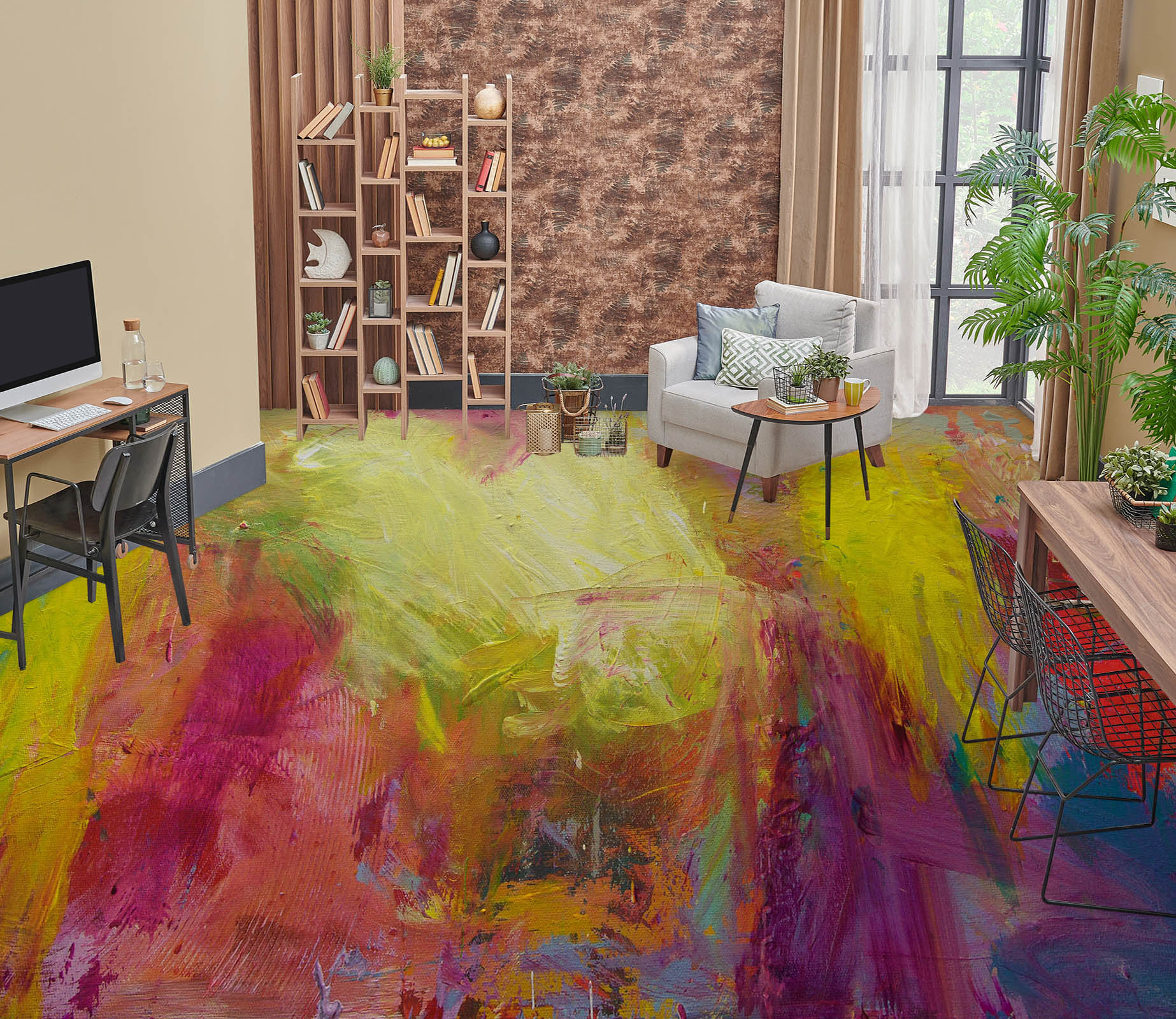 3D Paint Texture 9933 Allan P. Friedlander Floor Mural