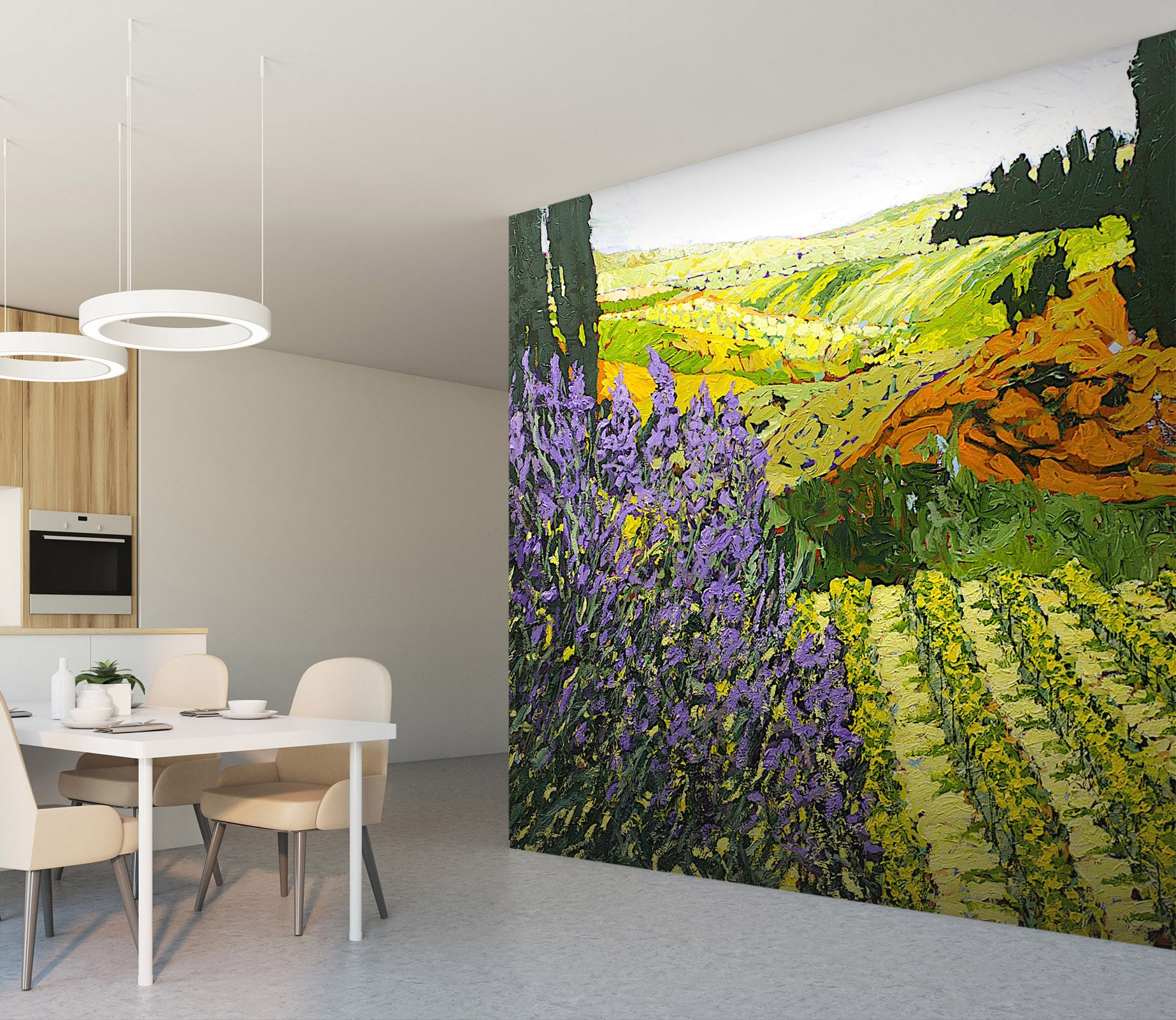 3D Flower Field 120 Allan P. Friedlander Wall Mural Wall Murals