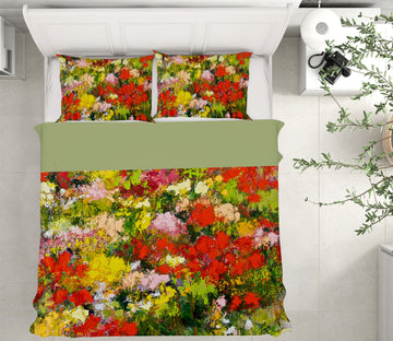 3D Colored Flowers 112 Allan P. Friedlander Bedding Bed Pillowcases Quilt