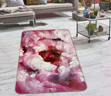 3D Painted Pink Flower 1286 Skromova Marina Rug Non Slip Rug Mat