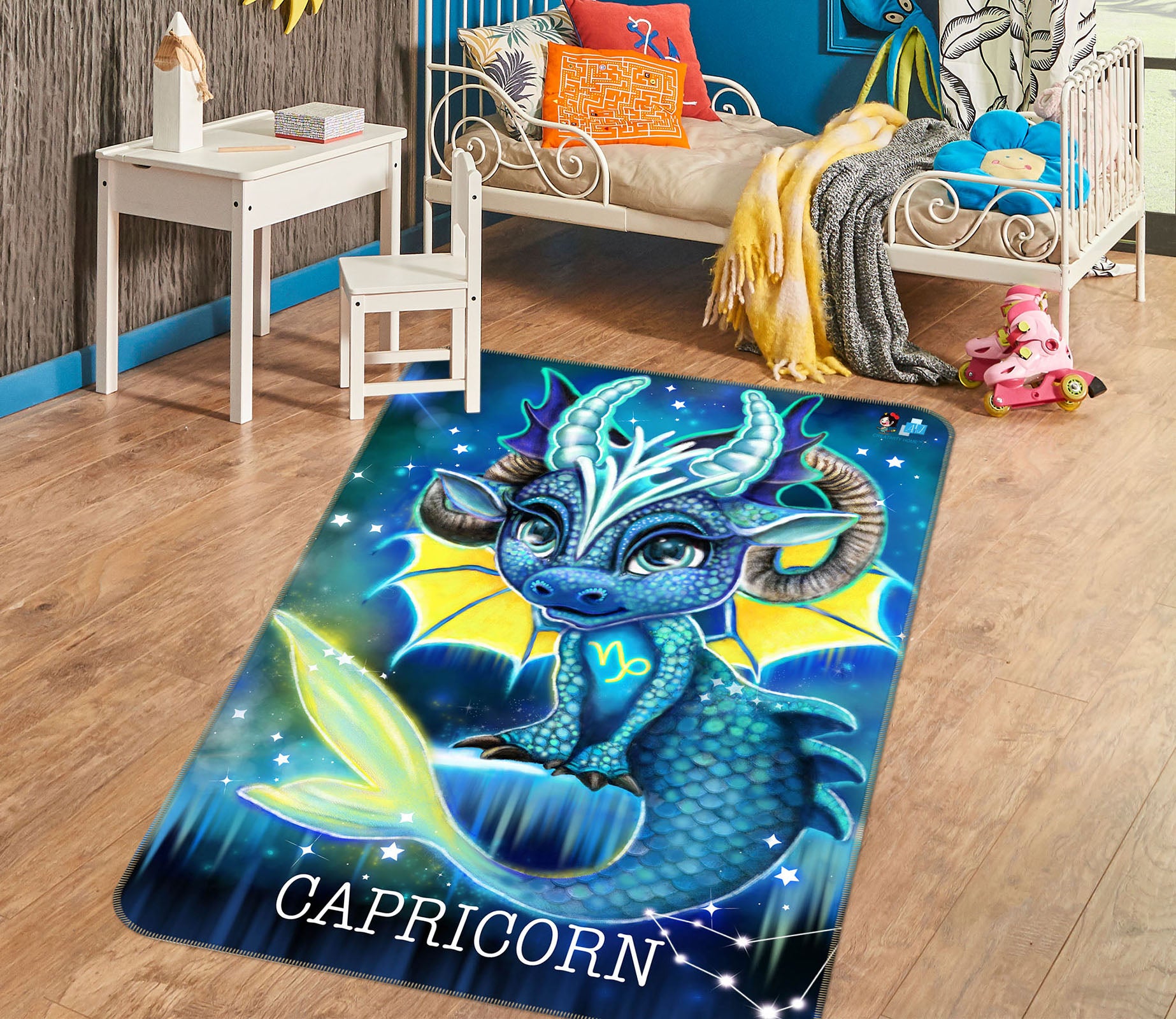 3D Constellation Capricornus 8530 Sheena Pike Rug Non Slip Rug Mat