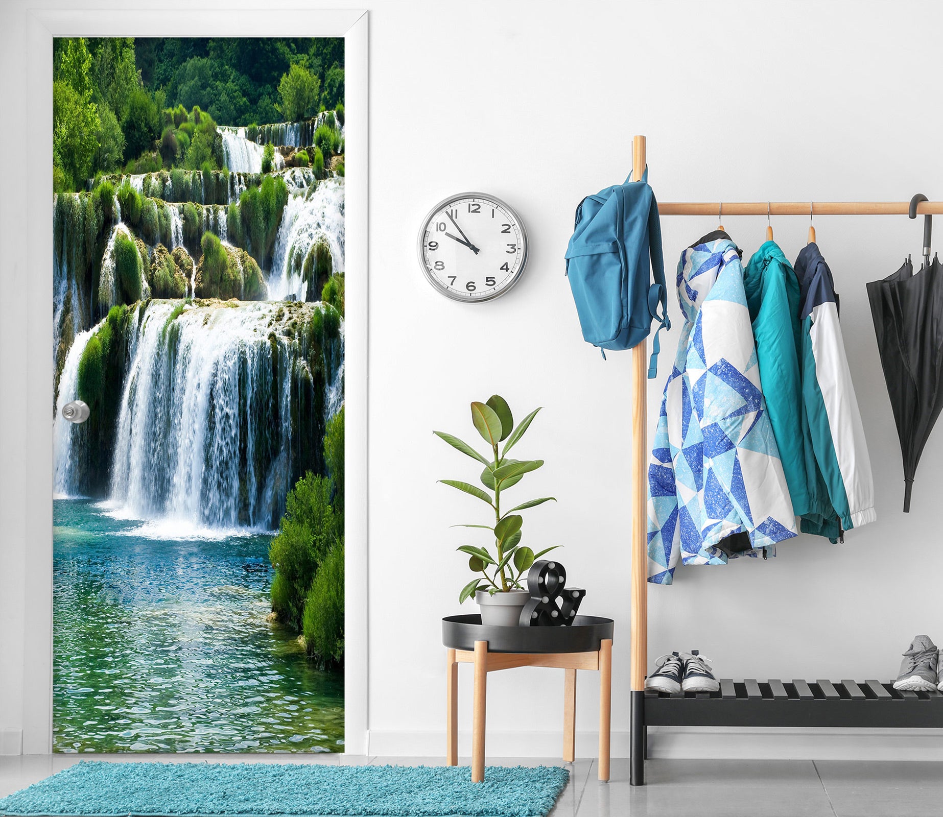 3D Waterfall Running Water 23137 Door Mural