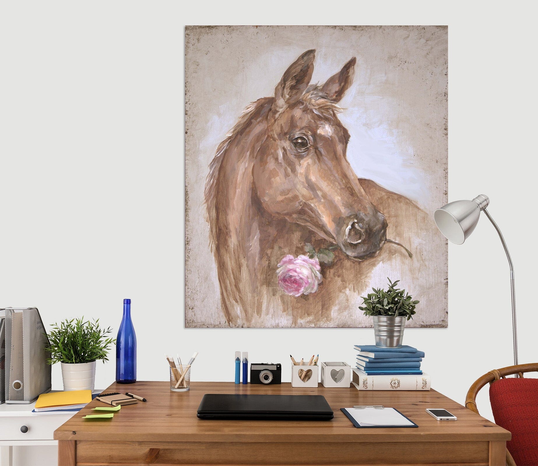 3D Rose Horse 018 Debi Coules Wall Sticker Wallpaper AJ Wallpaper 2 