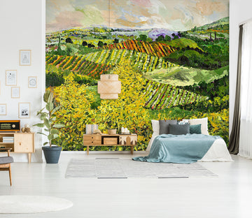 3D Yellow Trees 132 Allan P. Friedlander Wall Mural Wall Murals