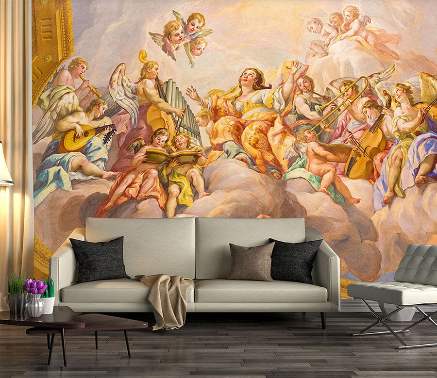 3D Angel Party 1589 Wall Murals Wallpaper AJ Wallpaper 2 