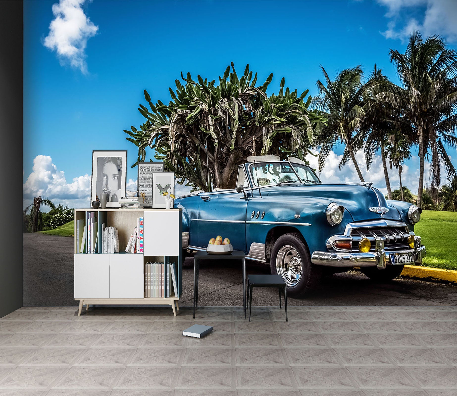 3D Convertible Coconut 343 Vehicle Wall Murals