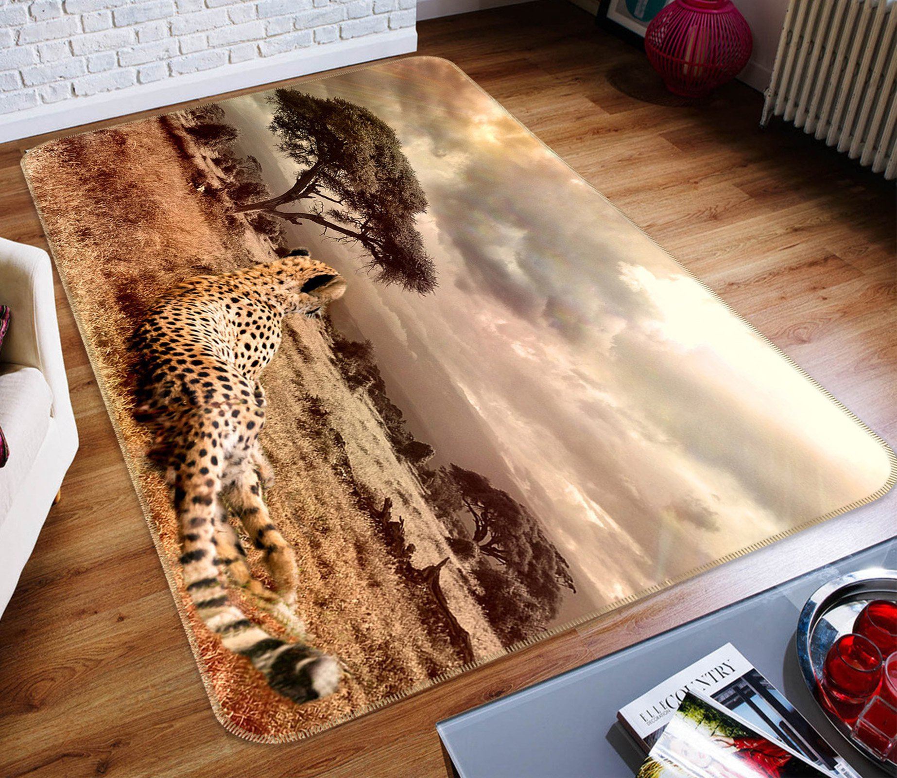 3D Cheetah 563 Animal Non Slip Rug Mat Mat AJ Creativity Home 