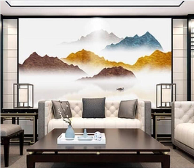 3D Color Mountain 1312 Wall Murals Wallpaper AJ Wallpaper 2 