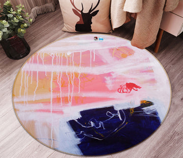 3D Paint Watercolor 1414 Misako Chida Rug Round Non Slip Rug Mat