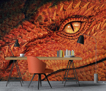 3D Red Dragon Eye 7081 Ciruelo Wall Mural Wall Murals