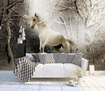 3D Snow White Horse 1514 Wall Murals Wallpaper AJ Wallpaper 2 