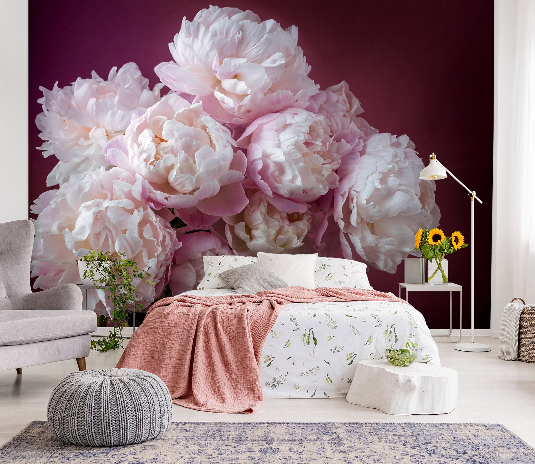 3D Pink Flower 6223 Assaf Frank Wall Mural Wall Murals