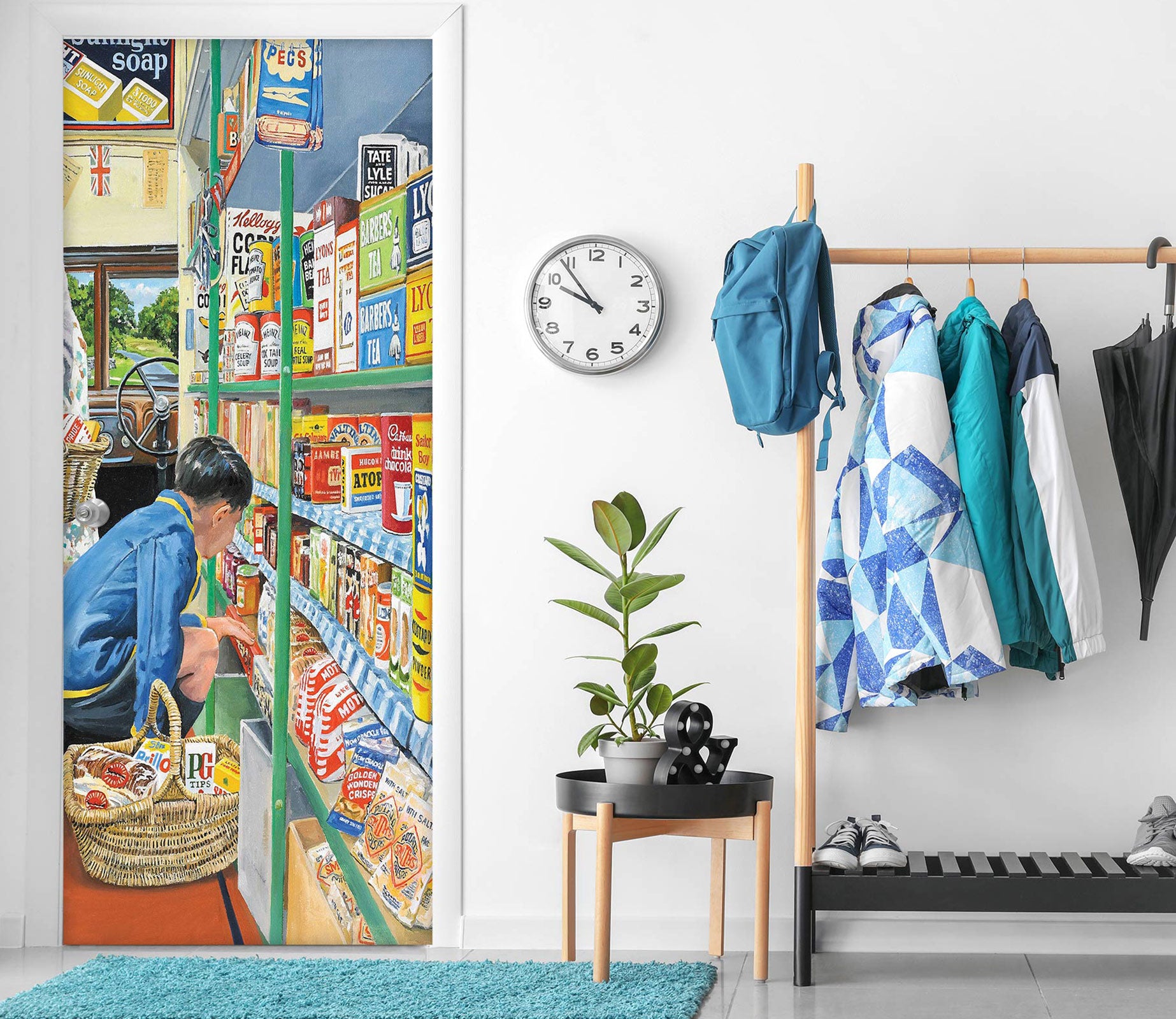 3D Supermarket Shelves 10379 Trevor Mitchell Door Mural