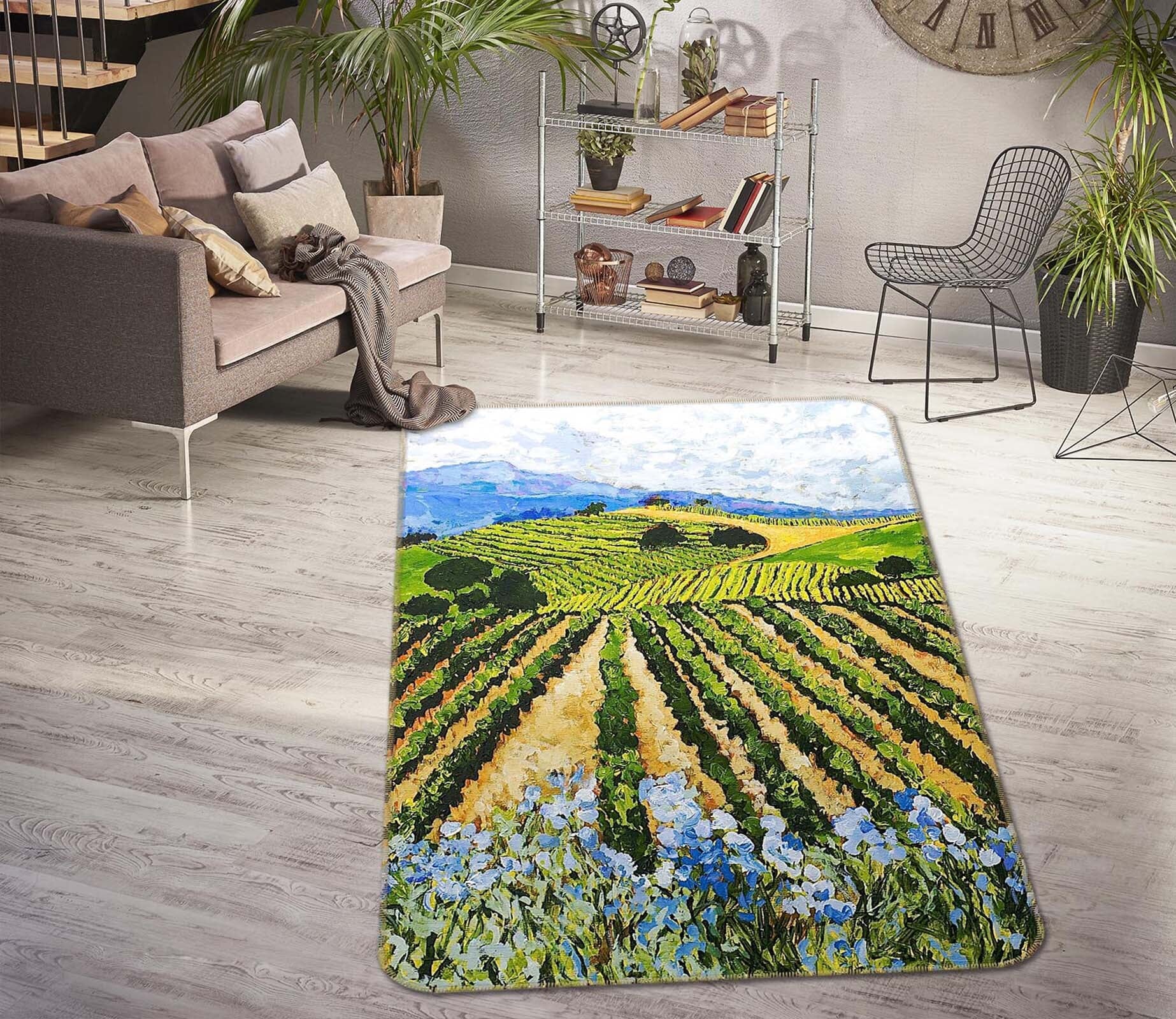 3D Early Crop 1028 Allan P. Friedlander Rug Non Slip Rug Mat Mat AJ Creativity Home 