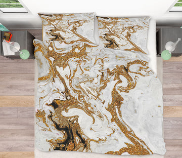 3D Golden Turbulence 027 Uta Naumann Bedding Bed Pillowcases Quilt